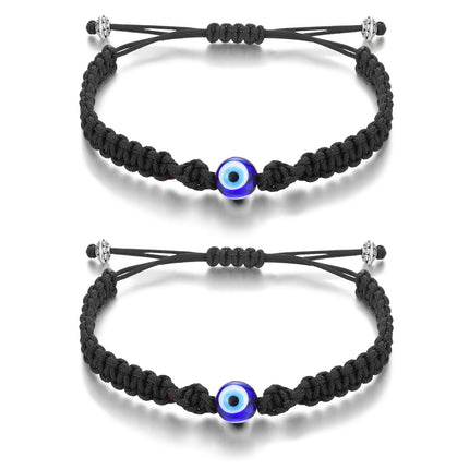 Tarsus Evil Eye Bracelets for Men Women, Braided Woven Rope Male Female