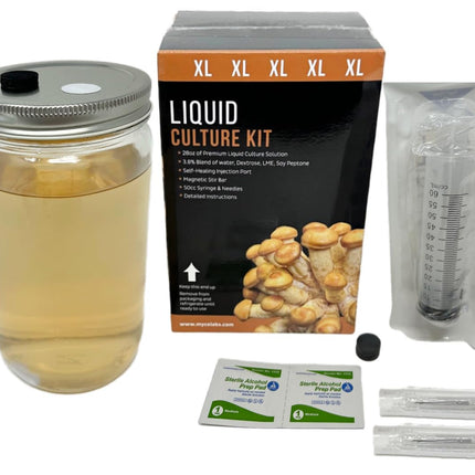 Premium 28oz Liquid Culture Kit XL | Easy Spore Germinating & Mushroom Cloning System