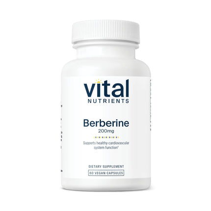 Vital Nutrients Berberine - Supports Healthy Bowel Function and Normal Triglyceride Levels - Vegan Supplement - Gluten, Dairy and Soy Free - 200 mg - 60 Capsules