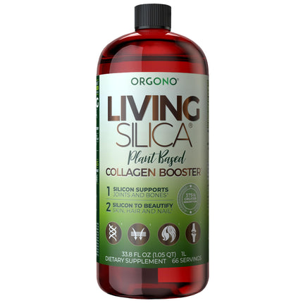 Living Silica Plant Based Collagen Booster | Vegan | Supports Healthy Collagen and Elastin Production for Joint & Bone Support, Glowing Skin, Strong Hair & Nails 500 ml | 16.9 Fl Oz