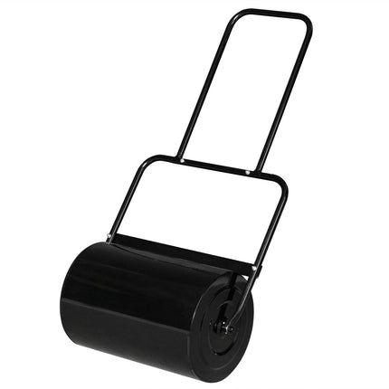 VINGLI 20 Inch Lawn Roller Water Filled Pull Behind Garden Drum Roller Push/Tow Behind, Water/Sand Filled for Garden, Lawn, Backyard (Black)