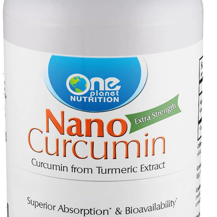 One Planet Nutrition Nano Curcumin 500 mg Veggie Capsules (120 Servings), Nano for High Absorption, Supports Immune Health, Non-GMO, Vegan, Gluten-Free