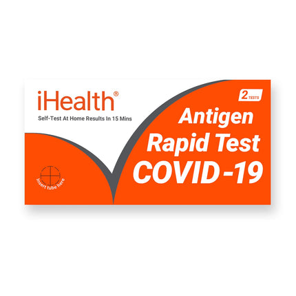 iHealth COVID-19 Antigen Rapid Home Test, 2 Tests, FDA Authorized OTC