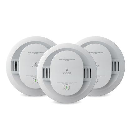 Kidde Smoke and Carbon Monoxide Detector, AA Battery Powered with LED Status Lights, 85 dB Alarm, 5 inches, 30CUDR, 3 Pack