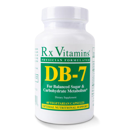 American Health Service DB-7 Balanced Sugar & Carbohydrate Metabolism Supplement with Chromium, Zinc, Vitamin C, & Vanadium, Hypoallergenic Supplement for Men & Women, 60 Capsules