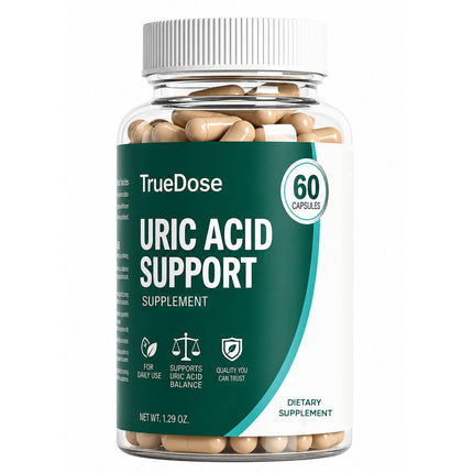 Boaccy TrueDose Uric Acid Support, Herbal Blend Dietary Supplement with Plant-Based Ingredients, Daily Wellness Formula, 60 Capsules