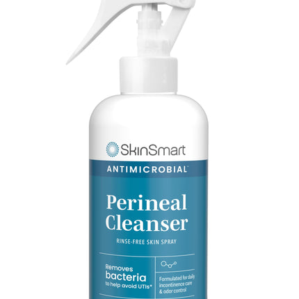 SkinSmart Antimicrobial Perineal Cleanser, Ideal for Incontinence Care and Postpartum, Removes Bacteria, 8 oz Spray