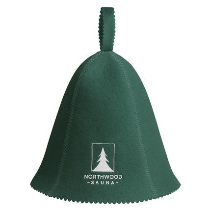 Northwood Sauna - Sauna Hat - 100% Wool Felt - Banya Hair Cap for Men & Women - One-Size-Fits-All - Spruce Green