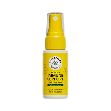 Propolis Throat Spray by Beekeeper's Naturals - 95% Bee Propolis Extract, Natural Immune Support & Sore Throat Relief - Antioxidants, Keto, Paleo, Gluten-Free (1.0 oz)(Pack of 1)