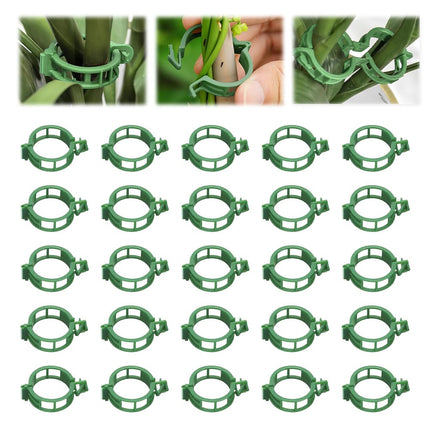 Plant Support Clips, Reusable Plant Clips for Securing Plants (50, Green)
