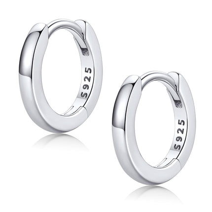 FaithHeart Solid 925 Sterling Silver Huggie Hoop Earrings for Women, 8mm