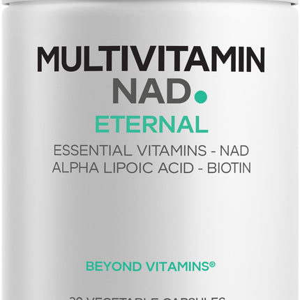 Codeage Multivitamin NAD Supplement - NAD+ Energy & Healthy Aging Support - Vitamin D3 K2, P5P, Methylated B12, Alpha Lipoic Acid, Folate, Riboflavin, Biotin, B Complex Pills - Non-GMO - 30 Capsules