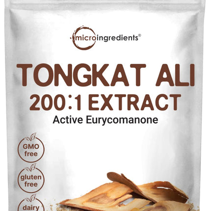Micro Ingredients Tongkat Ali 200:1 Extract Powder for Men (100g) | Eurycoma longifolia (Longjack) Root | Concentrated Herbal Supplement | Non-GMO, Gluten Free