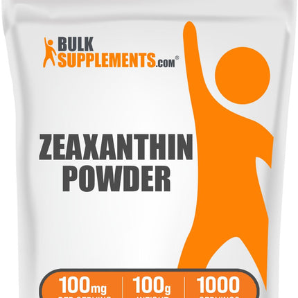 BulkSupplements.com Zeaxanthin Powder - Zeaxanthin Supplements, from Marigold Flower Extract - Gluten Free, 100mg (Zeaxanthin 5mg) per Serving, 100g (3.5 oz) (Pack of 1)