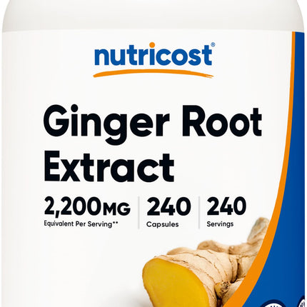 Nutricost Ginger Root Extract 240 Capsules for 240 Servings Per Bottle - Gluten Free, Non-GMO