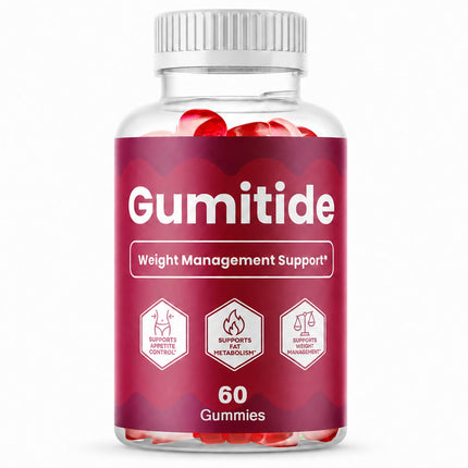 Gumitide Gummies, Made with Apple Cider Vinegar, BHB and Mineral Blend, Simple Chewable Format for Adults, Home Office and Travel, 60 Count (1 Pack)