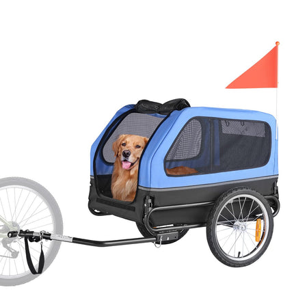 VEVOR Dog Bike Trailer, Supports up to 88 lbs, Pet Cart Bicycle Carrier for Small & Large Dogs, Easy Folding Frame with Quick Release Wheel, Universal Bicycle Coupler, Reflector, Flag, Internal Leash