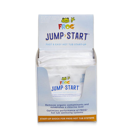 FROG Jump Start for Hot Tubs - Start-Up Chlorine Shock Removes Organic Contaminants & Establishes Chlorine Level - Hot Tub Set Up & Treatment - 12 Pack