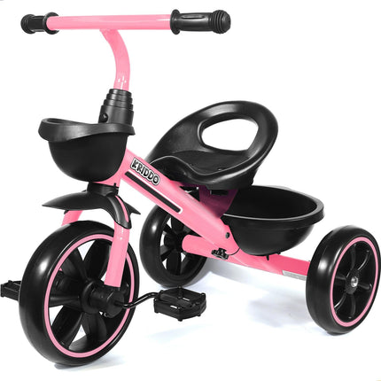 KRIDDO Toddler Tricycle for Toddlers Age 2-5, Tool-Free Trike