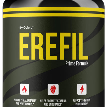 Erefil Capsules - Official Erefil Pills Advanced Premium Formula Support Maximum Strength, All Natural Ingredients Vitamins for Overall Health & Wellness Reviews, 60 Capsules for 1 Month