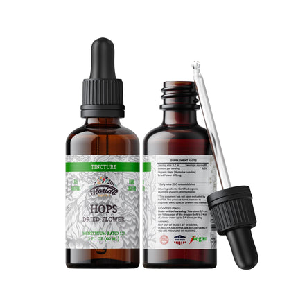 FLORIDA HERBS Hops Tincture, Organic Hops Extract Drops (Humulus Lupulus) Dried Flowers - Non-GMO 2 oz
