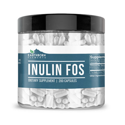 Earthborn Elements Inulin FOS 200 Capsules, Pure & Undiluted, No Additives