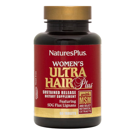 NaturesPlus Women’s Ultra Hair Plus - 60 Sustained Release Tablets - Nutritional Support for Healthy Hair Structure - Gluten Free - 30 Servings