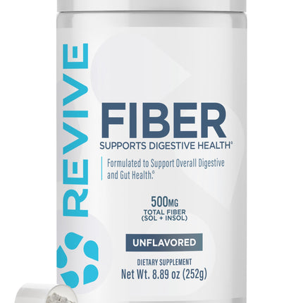 Revive MD Fiber Supplement for Digestive & Gut Health - 5g of Dietary Fiber Supports a Healthy Digestive System with Psyllium Husk & More - (Unflavored, 30 Servings)