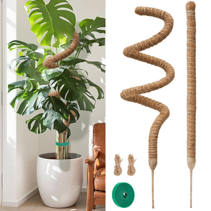 Moss Pole Monstera Plant Support 2 Pack 63 Inch Bendable Monstera Support