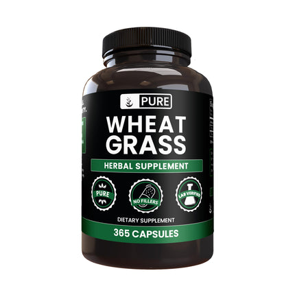 Pure Original Ingredients Wheat Grass (365 Capsules) No Magnesium Or Rice Fillers, Always Pure, Lab Verified