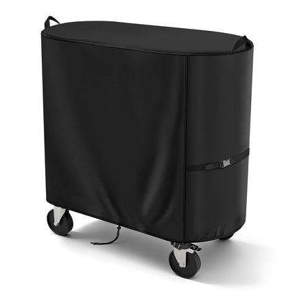 Andacar Cooler Cart Cover for Permasteel 120-Qt Rolling Ice Chest, Waterproof Ice Chest Cart Cover Patio Cooler Covers Outdoor - 37.4"L×21.7"W×35"H, Black