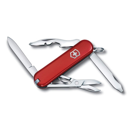 Victorinox Rambler Swiss Army Knife, 10-Function Pocket Knife, Red