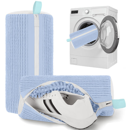 Shoe Washing Machine Bag Shoe Laundry Bags for Sneakers Reusable 2pc Shoes Cleaning Bags 360° Deep Clean for All Shoes Types With Invisible Zipper