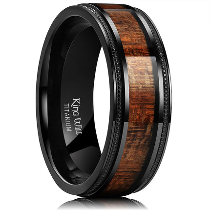 King Will Men Titanium Wedding Band 8mm Size 9.5