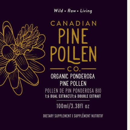 Pine Pollen Tincture - 100% Wild Canadian Ponderosa Pine Pollen 100ml
