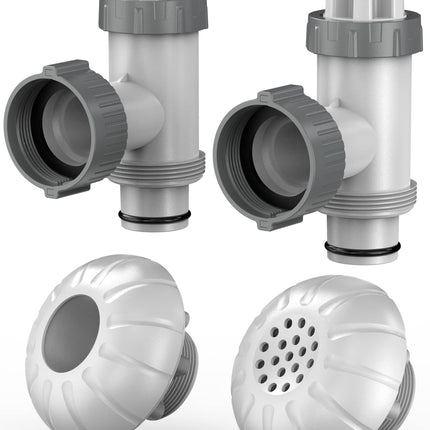 POOLHACKER Above Ground Pool Parts, Pool Accessories and Parts Includes Plunger Valve, Pool Inlet Nozzlet and Outlet Strainer Part Set, Above Ground Swimming Pool Plunger Valves Replacement Part