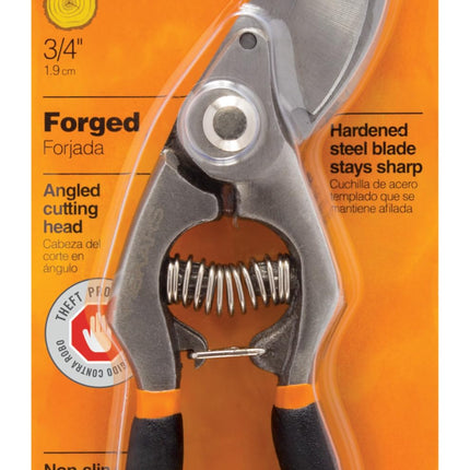 Fiskars Forged Steel Bypass Pruning Shears, Garden Tools, 3/4" Cut Capacity
