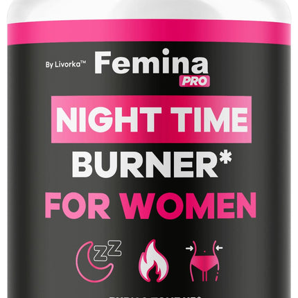 FeminaPro Nighttime Advanced Formula, FeminaPro Nighttime Maximum Strength Health Wellness, FeminaPro Night Time Pills for Women Support Supplement Premium Daily Formula, 60 Capsules for 1 Month