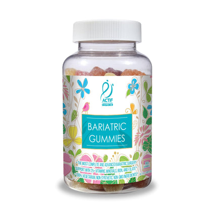 ACTIF Organic Bariatric Gummies with 25+ Organic Vitamins and Minerals for Bariatric Surgery Gastric Bypass Surgery, Advanced Formula - 90 Count