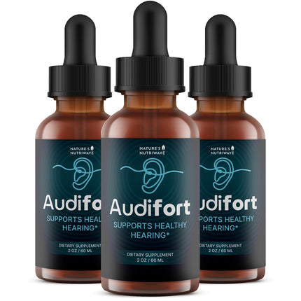 Nature’s NutriWave Audifort Drops – Herbal Liquid Supplement with Grape Seed & Panax Ginseng – Non-GMO, Easy-to-Take, Made in the USA – 60 Servings, 3 Month Supply