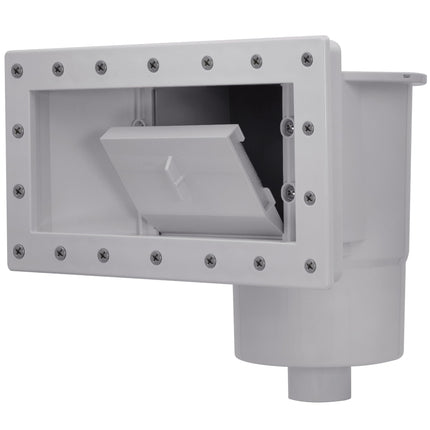 Rx Clear Heavy Duty Wide-Mouth Complete Thru-Wall Skimmer Kit for Above-Ground Swimming Pool | Made of Non-Corrosive Abs Plastic | Chemical Resistant | Grey