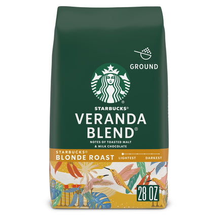 Starbucks Ground Coffee Veranda Blend Blonde Roast, 28 oz Bag