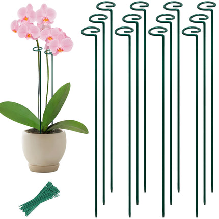 36” Tall Plant Stakes, 6 Pack Plant Support Stakes,6mm Heavy-Duty Metal Garden Stakes, Flower Stakes for Lilies, Dahlias, Gladiolus, Sunflowers, Tomato, Clematis