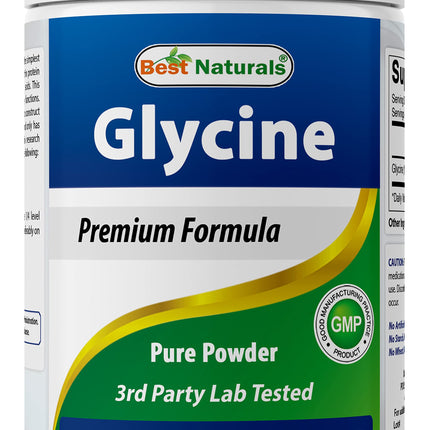 Best Naturals Glycine Powder 1 LB - Neurotransmitter & Relaxation Support