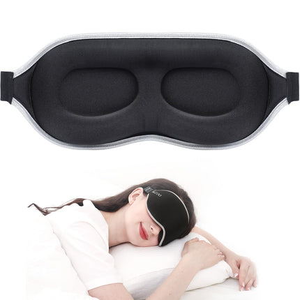 MZOO Luxury Sleep Mask for Back, Side Sleeper, Complete Light Blocking Sleeping Eye Mask Night Blindfold, 3D Zero Pressure & Spacious for Lash Extensions, Breathable Soft Eye Cover Flight Nap Travel