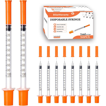 1ml 30G 5/16inch (8mm) with Cap Individually Sealed Packaging 50Pack