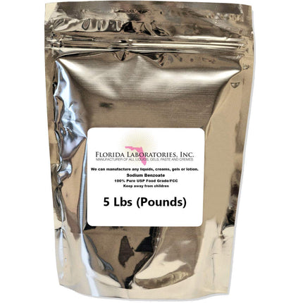 Sodium Benzoate 99% USP/FCC Grade 5 Lb (Pound) Preservative, Additive