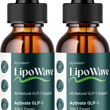 LipoWave Drops – Natural Liquid Dietary Blend for Daily Health Support (2 Bottle - 2 Month Supply)