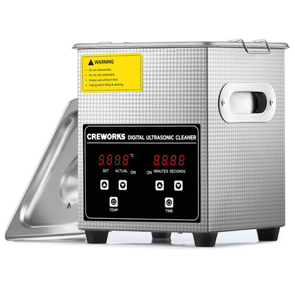 CREWORKS 2L Jewelry Cleaning Machine - 40kHz Digital Sonic Cleaner
