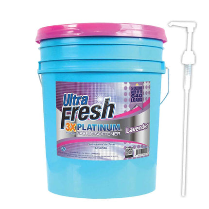 Ultra Fresh Platinum Fabric Softener for Laundry up to 640 Loads, Lavender, 5 Gallons - Fabric Odor Remover to Wash Clothes and Sheets